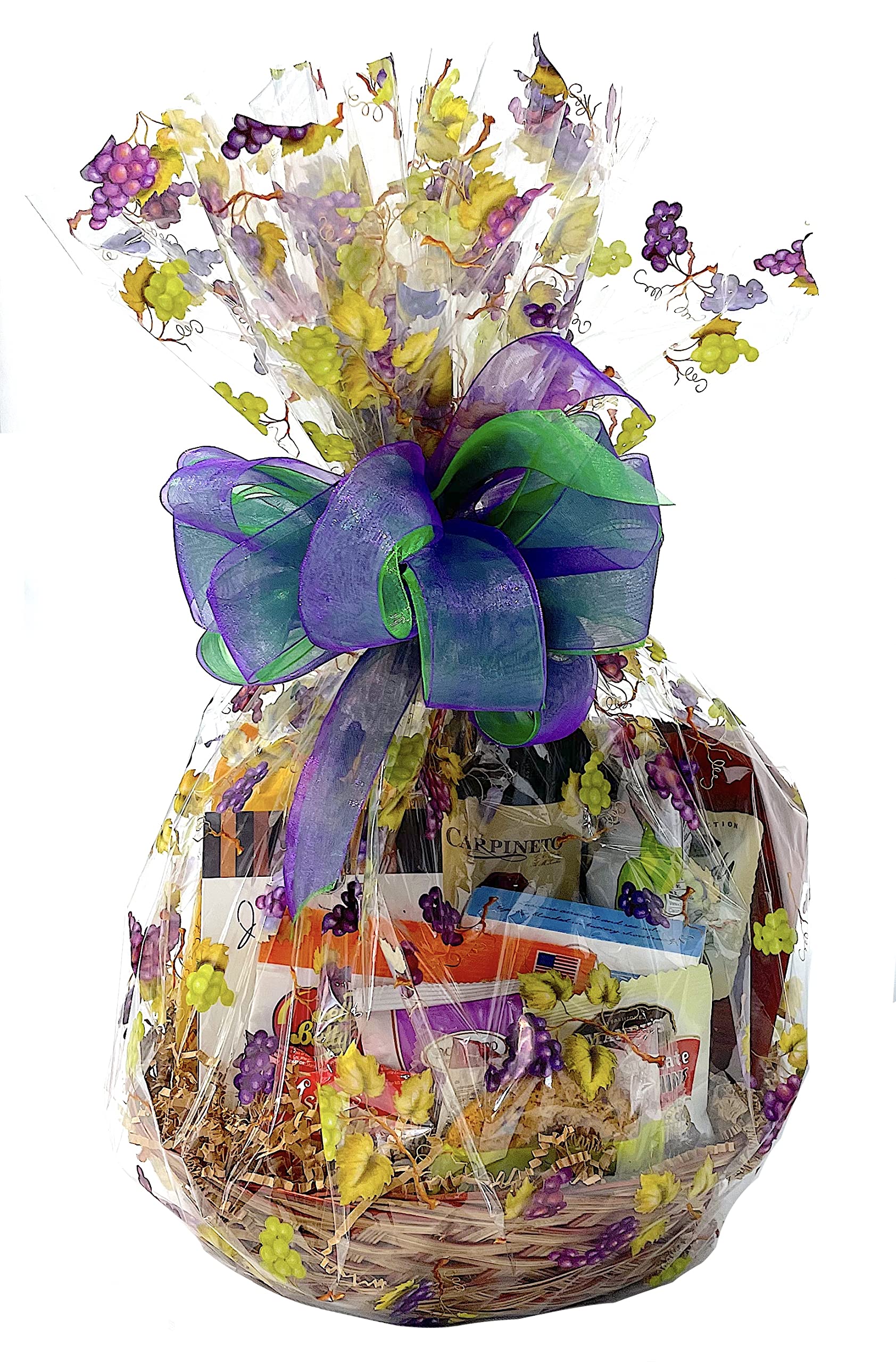 Gifts of Gourmet Hand-Crafted Chocolate Gift Basket - 12 Pieces, Small, Tuscan Grapes, Customizable Treats for Any Occasion