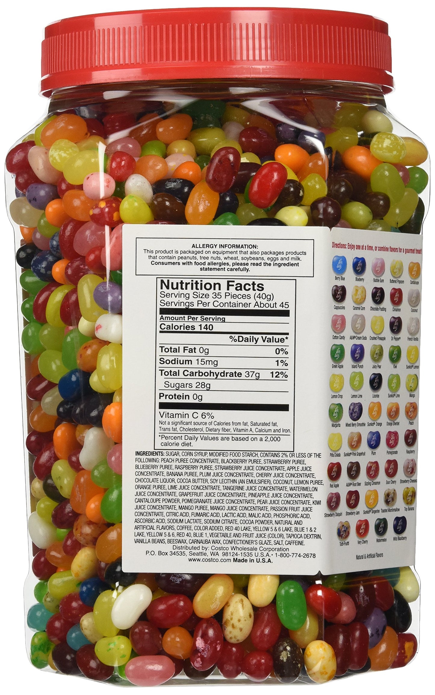 Kirkland Signature - Gourmet Jelly Beans, Blueberry, 128 Ounce, 4 Pound (Pack Of 2)