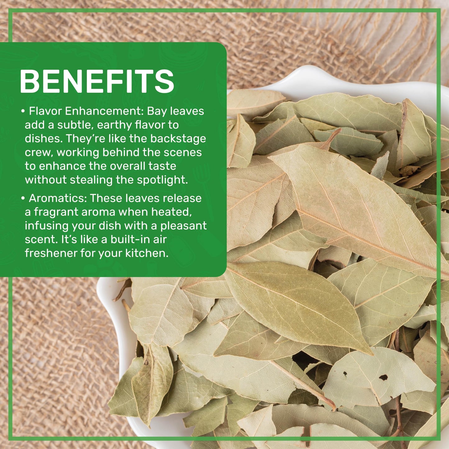 Jiva Organic Bay Leaves Whole 8 Ounce Bulk Bag