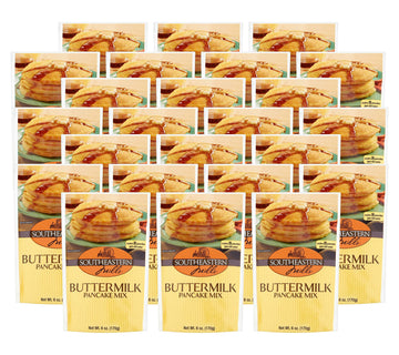 Southeastern Mills Pancake Mix, Buttermilk Pancake Mix, Makes 8 Fluffy Pancakes, Just Add Water, Also Makes Waffles, 6-Ounce Pou