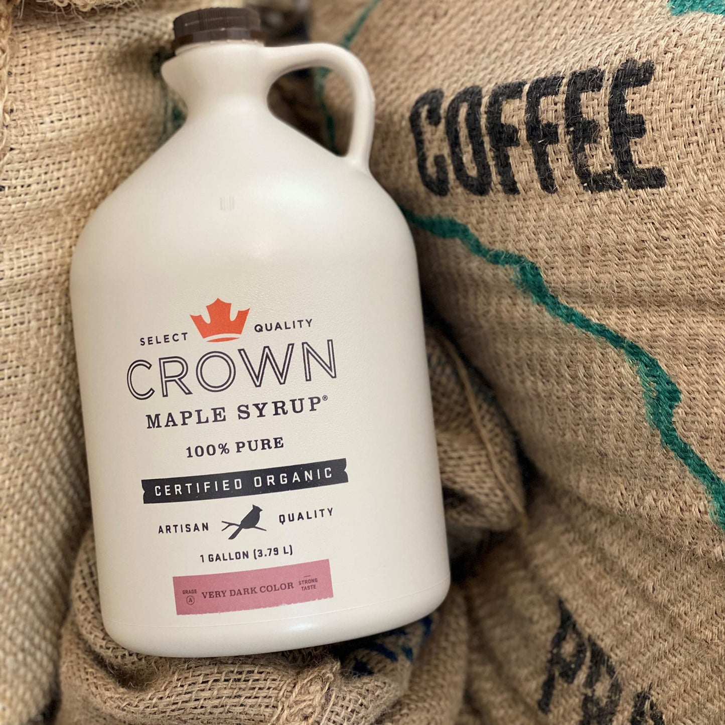 Crown Maple Organic Grade A Maple Syrup, Very Dark, 128 Fl. Oz (Pack Of 1)