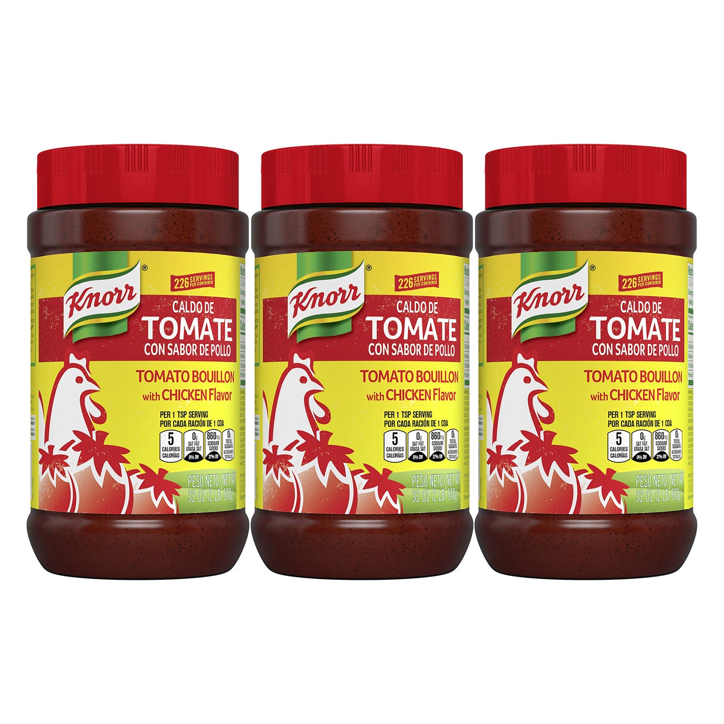 Knorr Tomato Bouillon With Chicken Flavor For Sauces, Soups And Stews Granulated Fat And Cholesterol Free, 32 Oz, 3 Pack