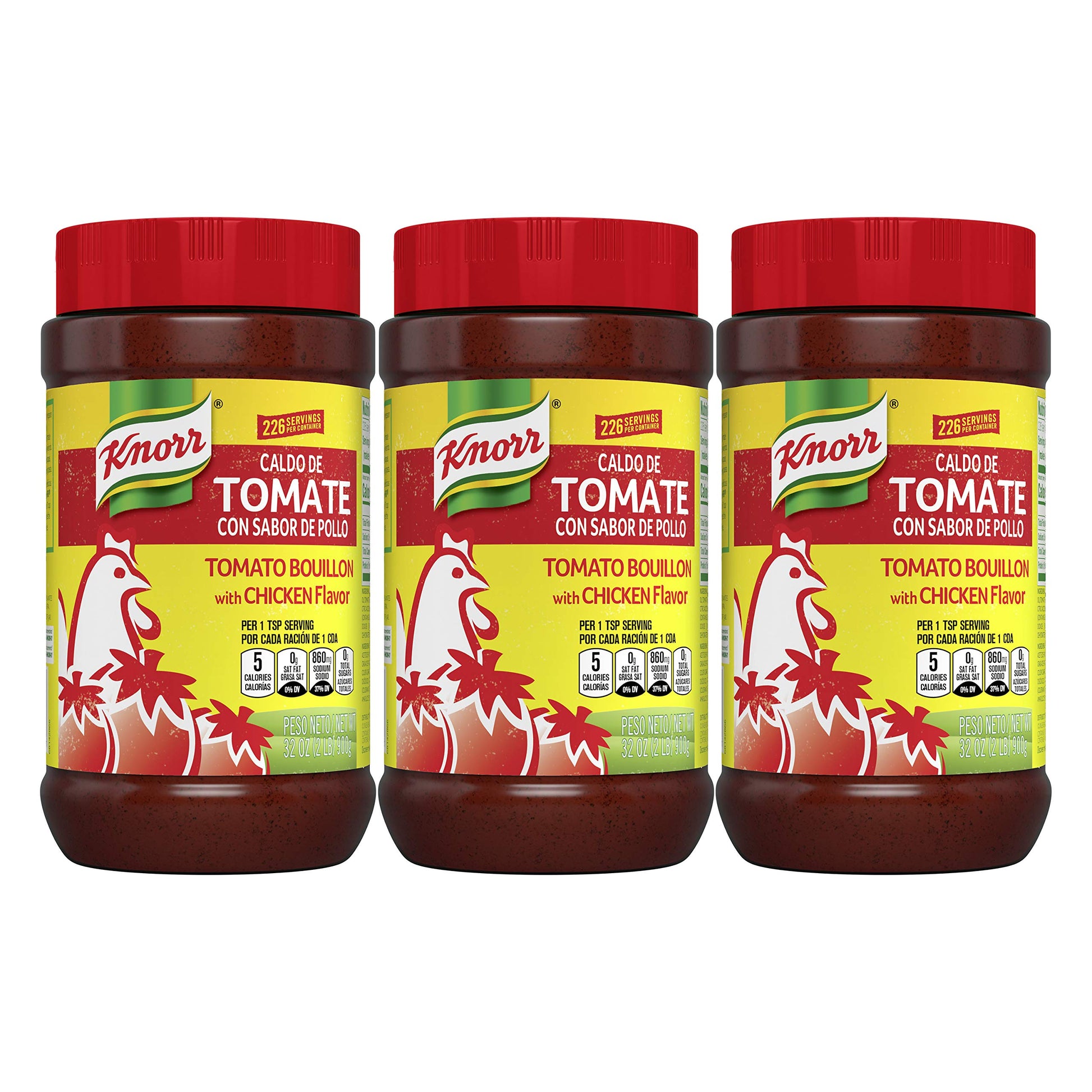 Knorr Tomato Bouillon With Chicken Flavor For Sauces, Soups And Stews Granulated Fat And Cholesterol Free, 32 Oz, 3 Pack