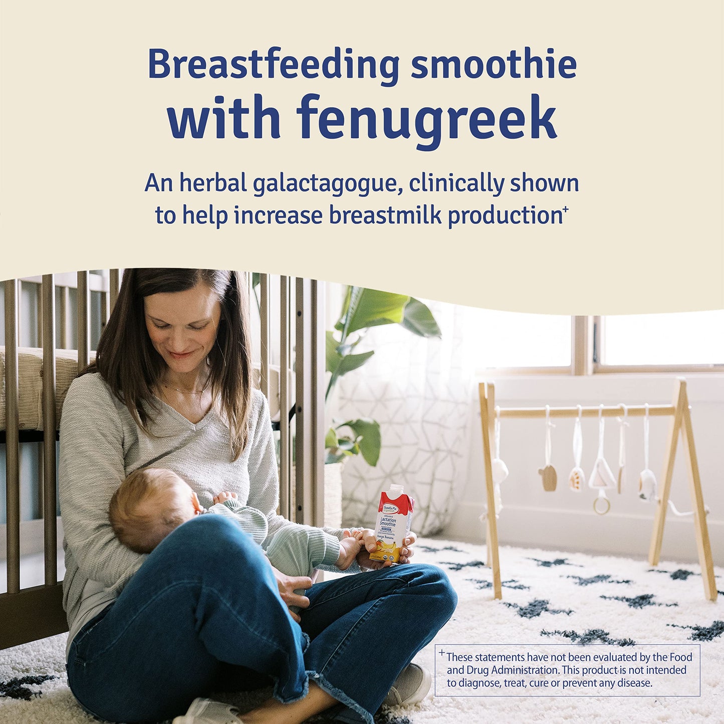 Sweetie Pie Organics Lactation Smoothie, Mango Banana, 11.1 Fl Oz, 12 Pack, No Artificial Sweeteners, Support Breast Milk Production