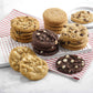 Mrs. Fields Cookie Combo Box - 38 Original Cookies & 2 Bags Toffee Nut Popcorn - Large Assorted