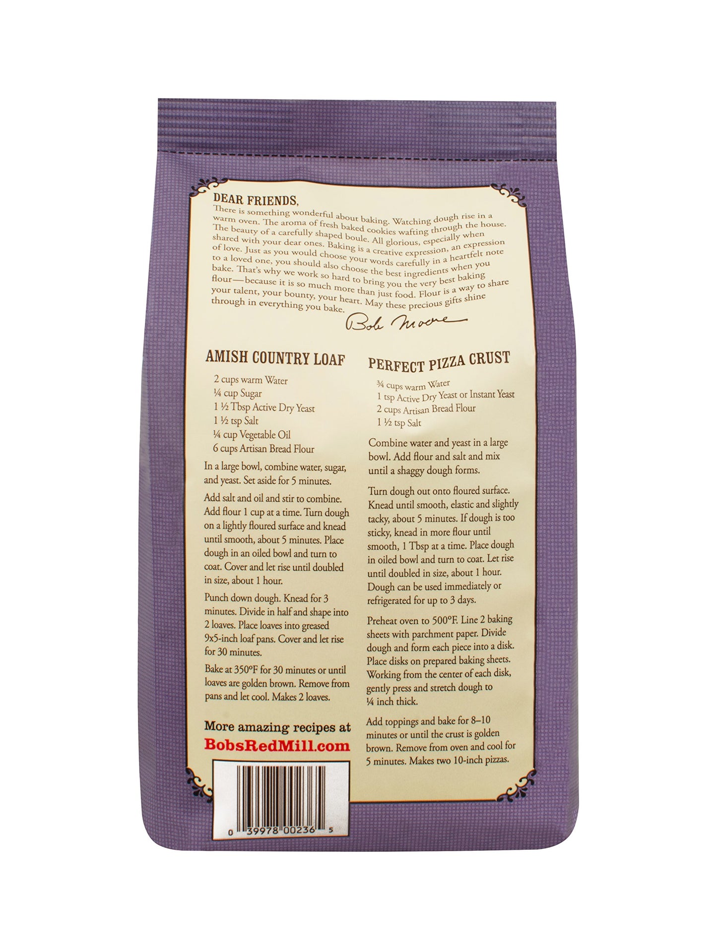 Bobs Red Mill Artisan Bread Flour, 5 Pounds (Case of 4), 320 Ounce, Ideal for Baking