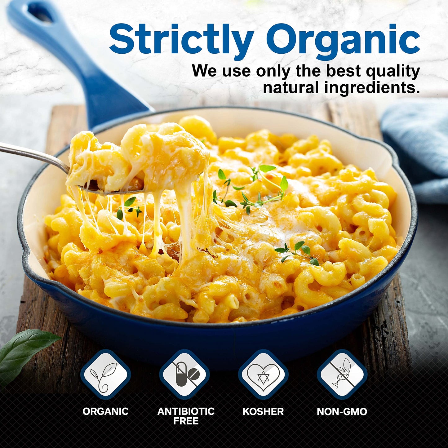 Healthier Comforts Organic White Cheddar Cheese Powder, Gluten Free, Keto-Friendly, 21 oz