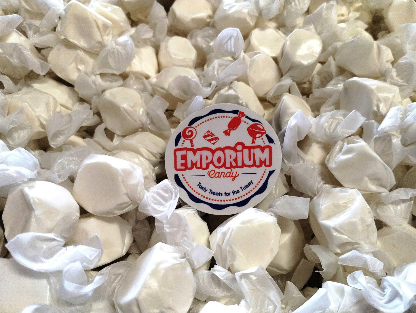 Vanilla Salt Water Taffy -1.5 lbs of Fresh Delicious Individually Wrapped Creamy Chewy Taffy