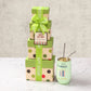 Broadway Basketeers Birthday Gift Basket Tower With Large 16Oz. Insulated Gift Mug.Share Fun With Happy Birthday Gift Tower Filled With Chocolates, Sweets & Truffle Cocoa.Perfect For Mom,Dad & Friends