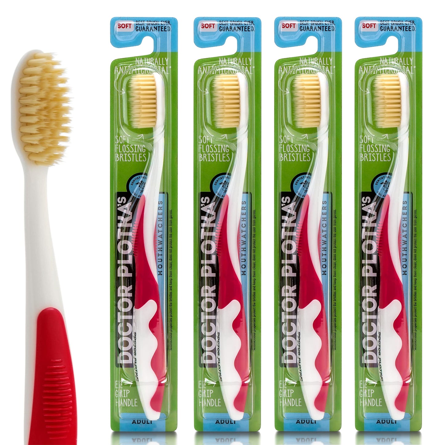Mouthwatchers Dr Plotkas Extra Soft Bristle Flossing Toothbrush Manual Soft Toothbrush For Adults  Ultra Clean Nano Toothbrush