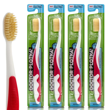 Mouthwatchers Dr Plotkas Extra Soft Bristle Flossing Toothbrush Manual Soft Toothbrush For Adults  Ultra Clean Nano Toothbrush