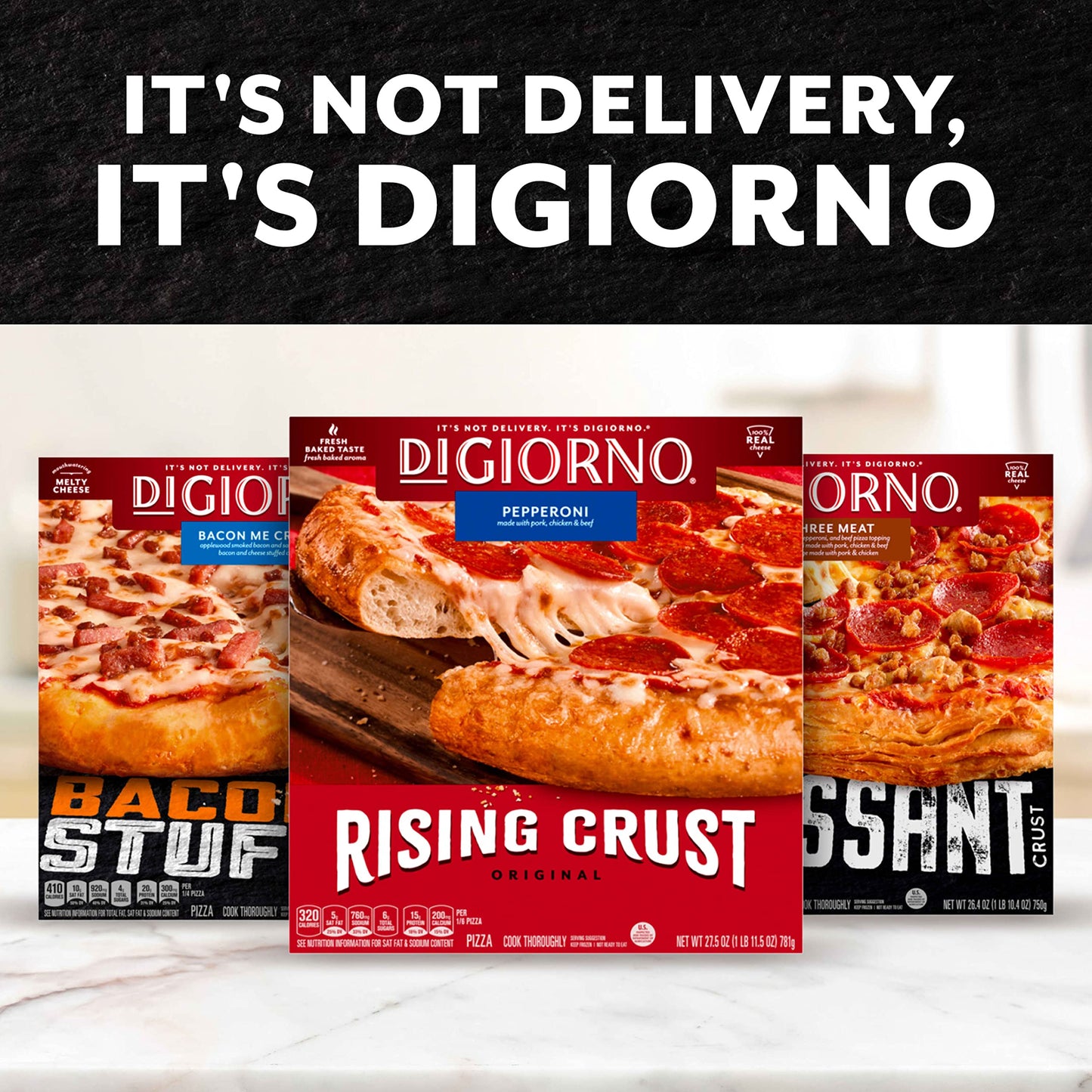 Digiorno Frozen Pizza - Frozen Pepperoni Pizza - Stuffed Crust Pizza 1.388 lb.