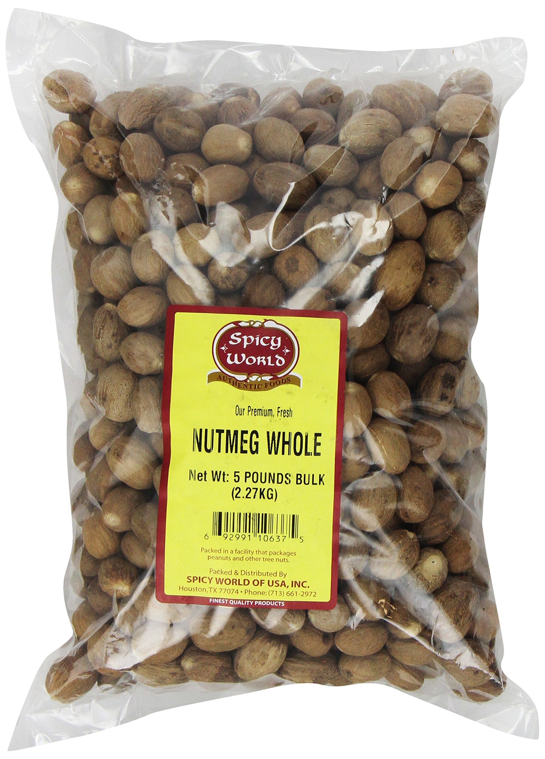 Spicy World Whole Nutmeg Bulk  5-Pounds