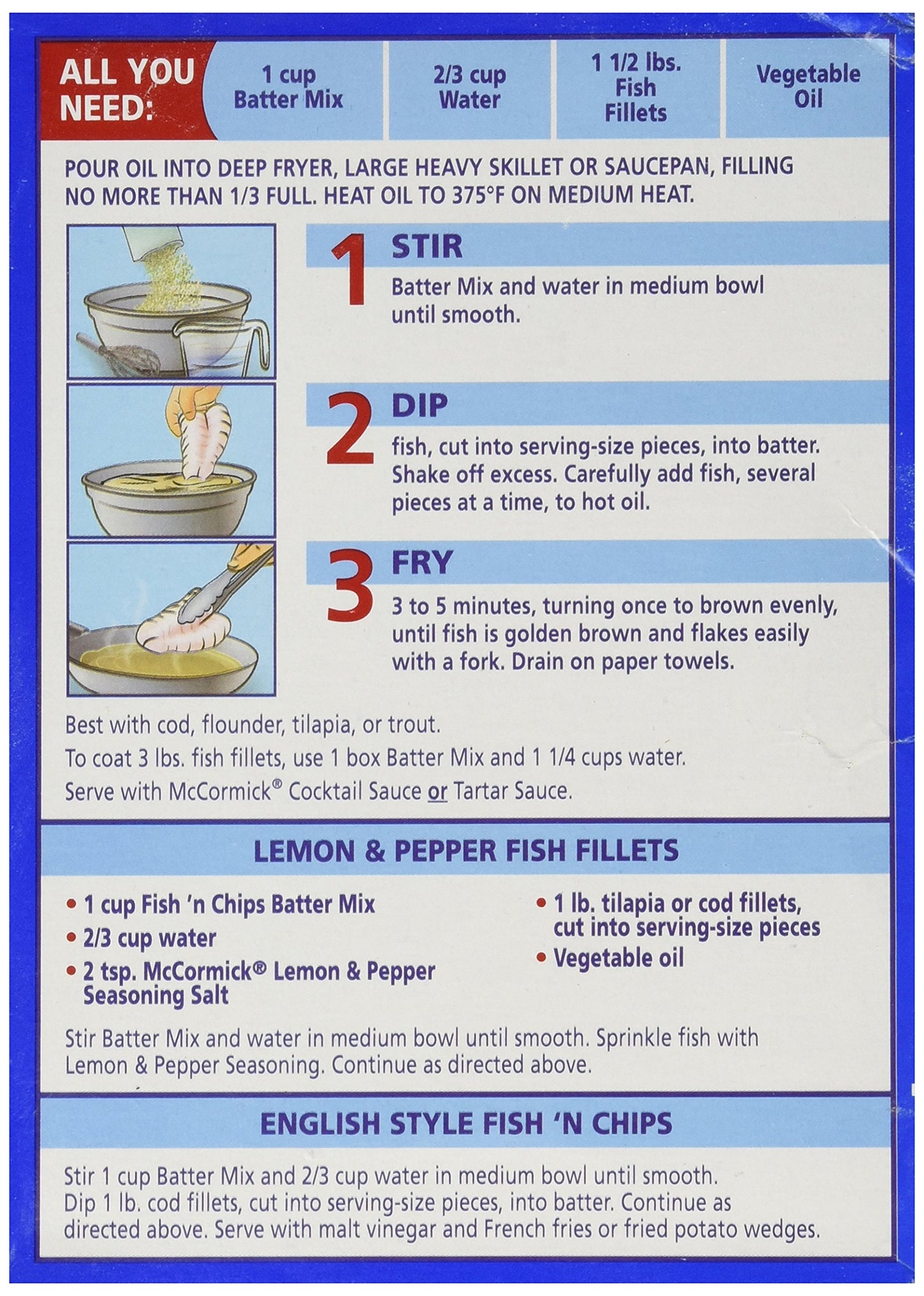 Golden Dipt Mix Batter Fish And Chip (Pack Of 3)
