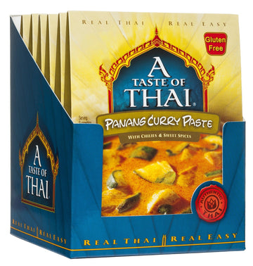 A Taste Of Thai Panang Curry Paste - 1.75Oz Pack Of 6 Ready-To-Use Mix Flavored With Classic Thai Spices | Mild Curry Flavor Per