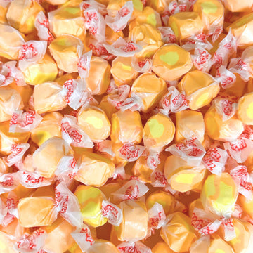 Premium Mango Saltwater Taffy Chewy Candy Sweet, Fruity Flavor Bulk 1 Lb Bag 60+ Pieces Individually Wrapped, Nut & Gluten Free 