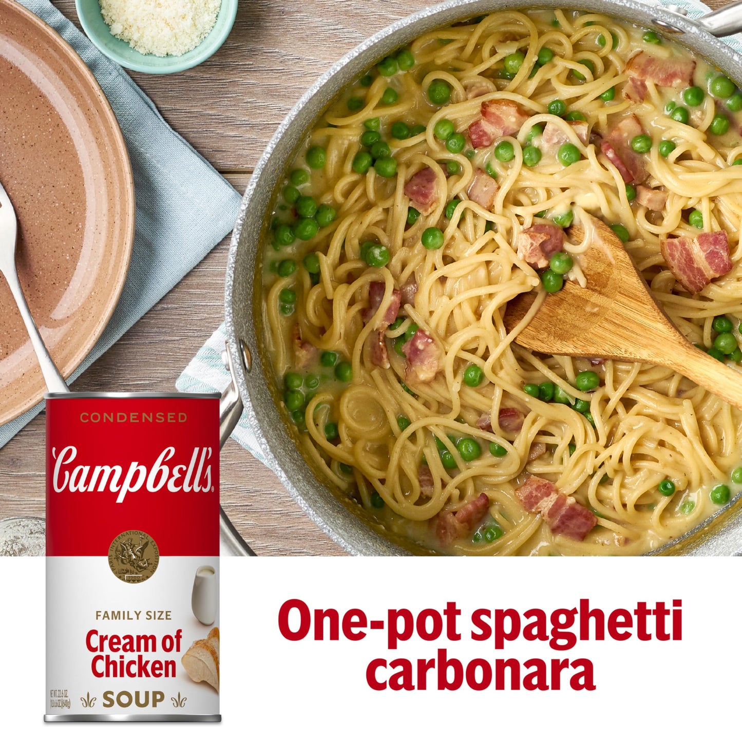 Campbell'S Condensed Cream Of Chicken Soup, Family Size 22.6 Ounce Can (Pack Of 12)