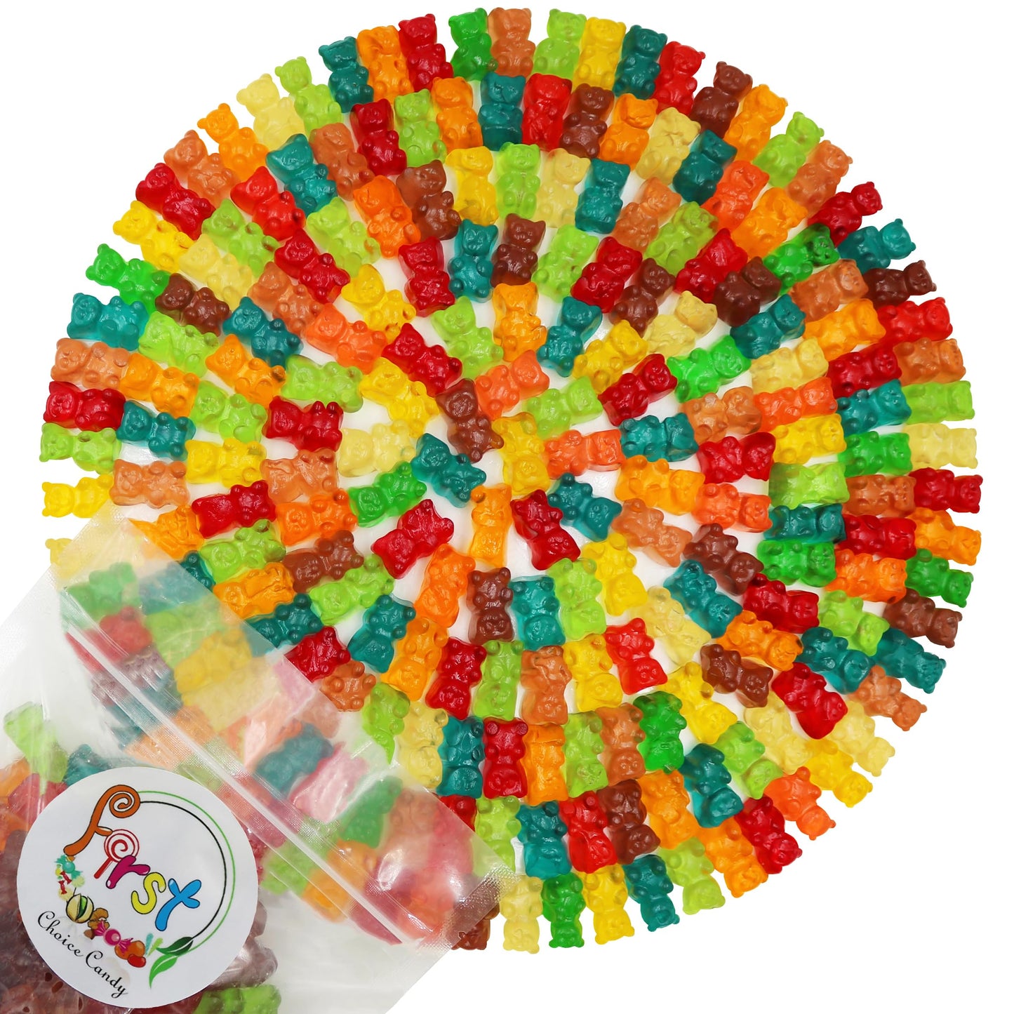 FirstChoiceCandy Gummy Bears (12 Flavor Assorted, 2.5 Pound (Pack of 1))