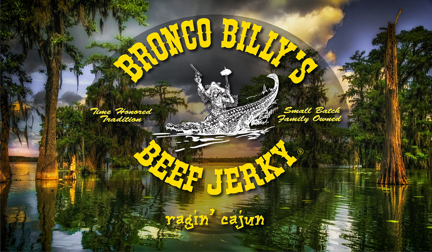 Bronco Billy'S Beef Jerky Ragin' Cajun One Pound Resealable Bag