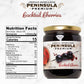 PENINSULA PREMIUM Cocktail Cherries, 20 oz (2-Pack), Deep Bur dy-Red, Sweet-Tart Flavor, American Grown & Made
