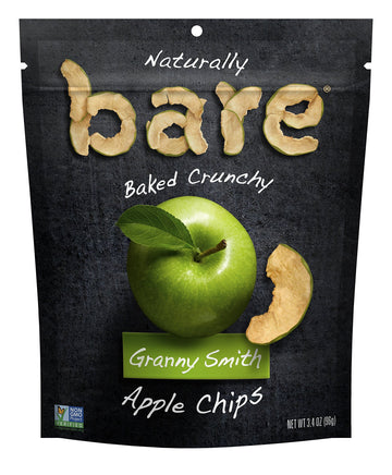 Bare Natural Apple Chips, Granny Smith, Gluten Free + Baked, Multi Serve Bag - 3.4 Oz (6 Count)