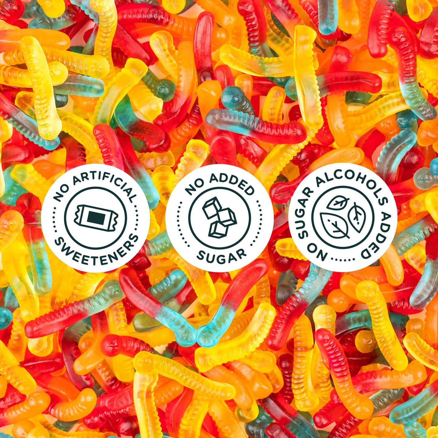 Smartsweets Gummy Worms Low Sugar Gummy Candy: 1.8Oz (Pack Of 14), No Artificial Sweeteners, Plant-Based, Gluten-Free, Healthy S