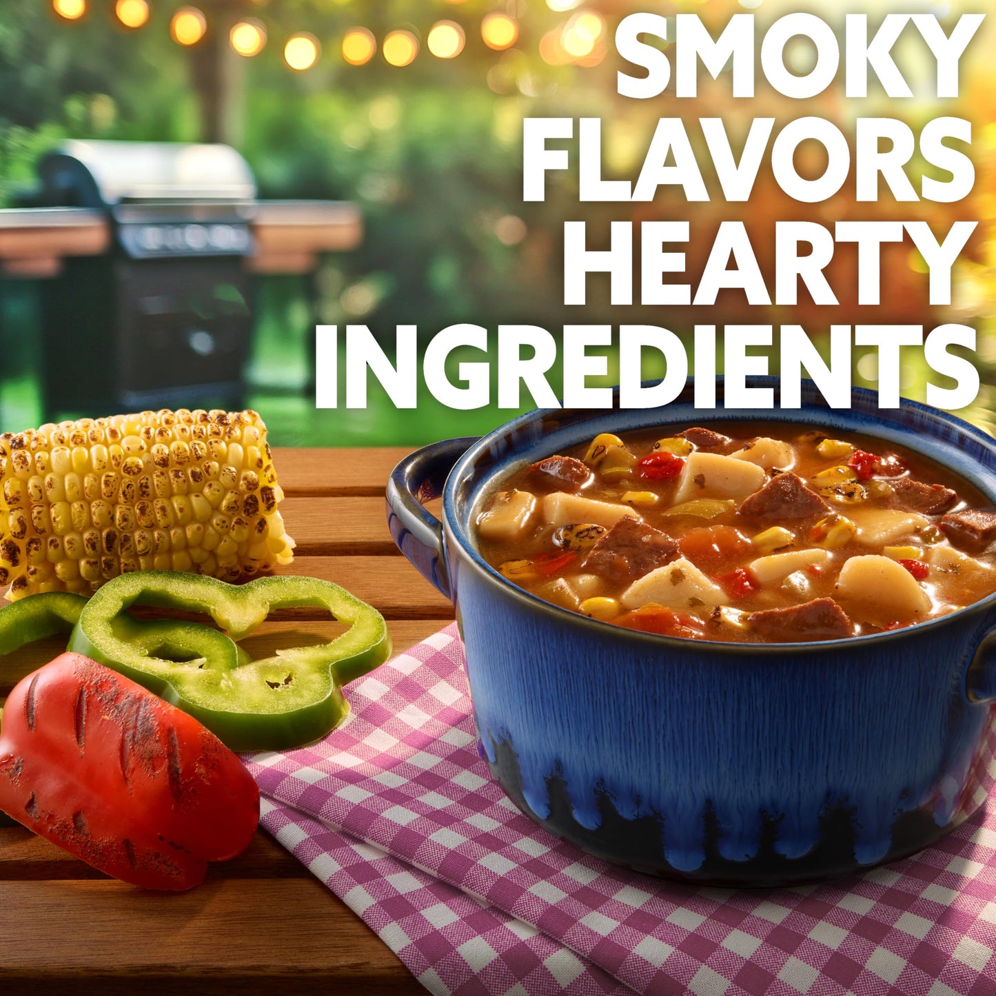 Progresso Pitmaster Hearty Smokehouse Style  Steak and Potatoes with Roasted Vegetables  Gluten Free  Canned Soup  18.5 oz