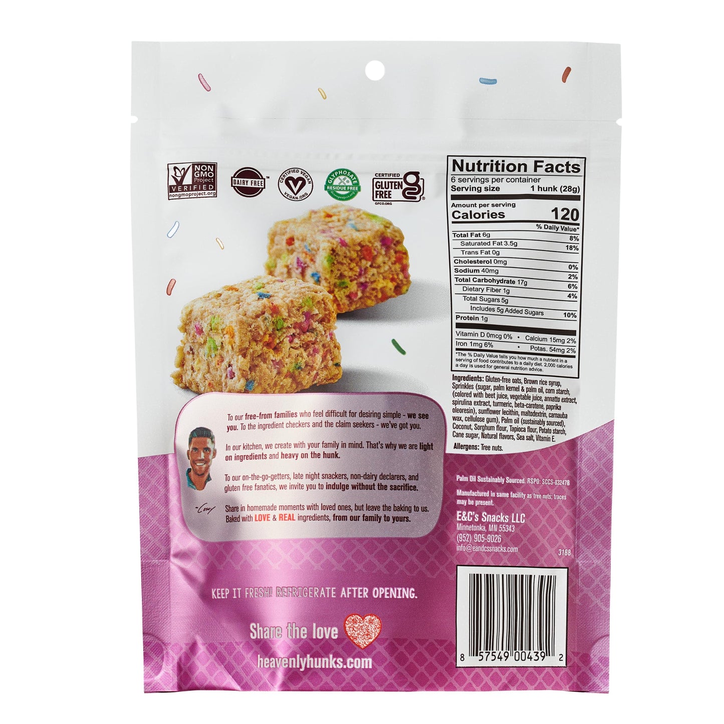 Heavenly Hunks Birthday Cake, 6 Oz Bag - 6 Pack