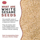 White Sesame Seeds 14Oz Bag - Natural, Raw, Hulled - By Spicy World