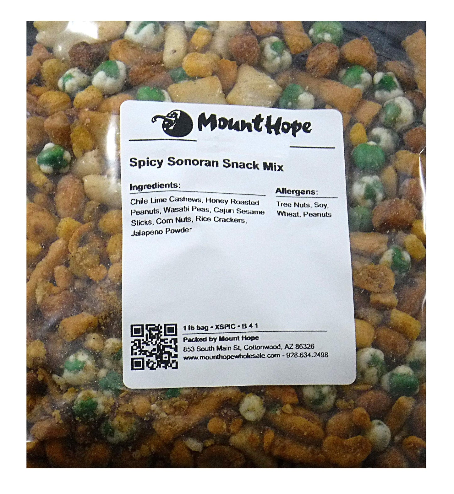 Mount Hope Spicy Sonoran Snack Mix - 16 Ounce - Bulk Spicy Snacks with Wasabi & Tex Mex Flavors