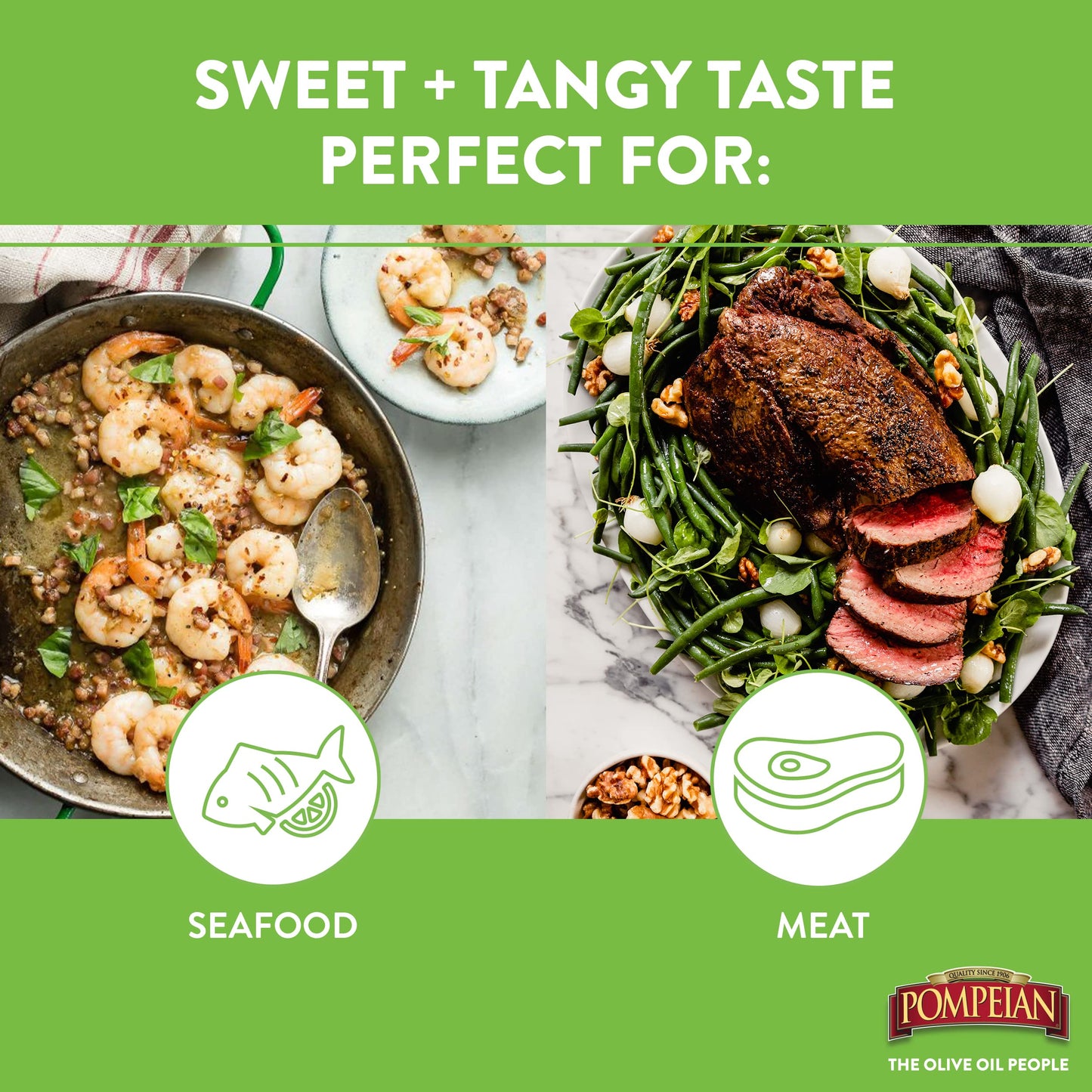 Pompeian Gourmet Balsamic Vinegar, Perfect For Salad Dressings, Sauces, Seafood & Meat Dishes, Naturally Gluten Free, 30 Fl. Oz.