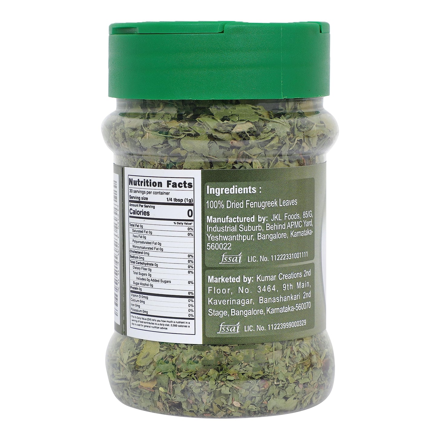 Tarkeeb Fenugreek Leaves Dried (Kasoori Methi) | All Natural | Salt-Free | Vegan | No Colors | Gluten Free | Non-Gmo | Indian Or
