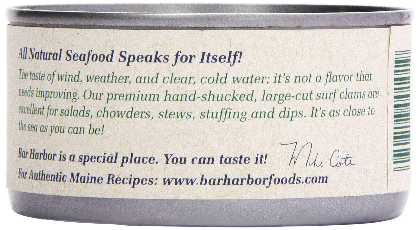 Bar Harbor Foods All Natural Chopped Clam, 6.5 Ounce - 12 Per Case.12