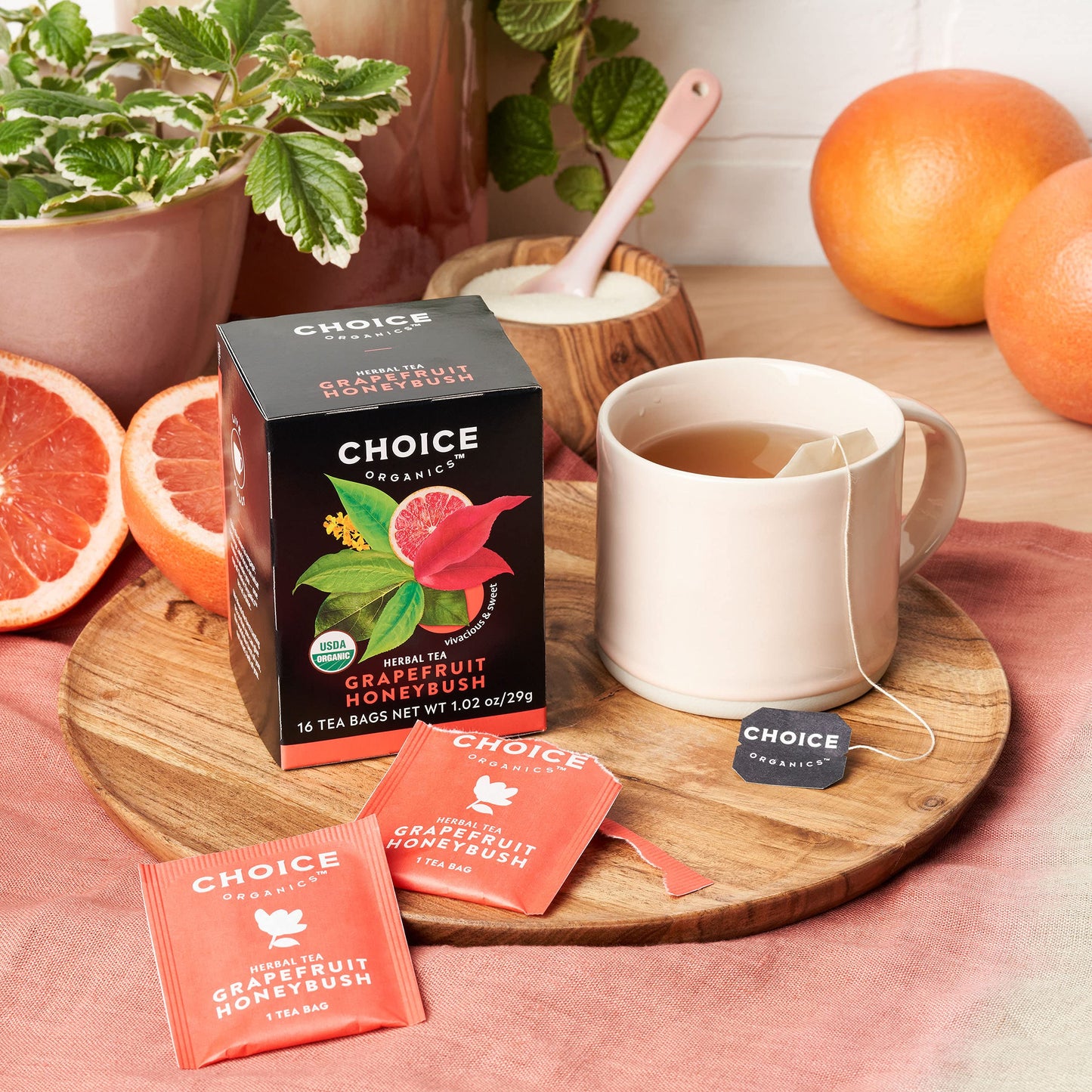 Choice Organic Teas G fruit Honeybush Herbal Tea - 48 Tea Bags, Organic, 16 Count (Pack of 3)