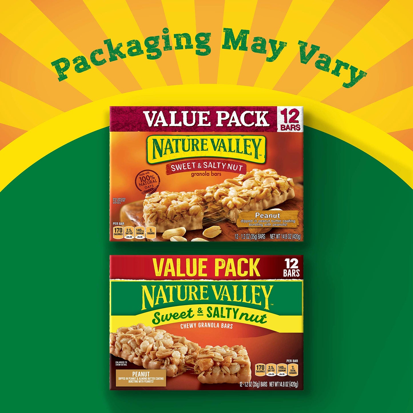 Nature Valley Granola Bars, Sweet And Salty Nut, Peanut, 12 Bars, 14.4 Oz