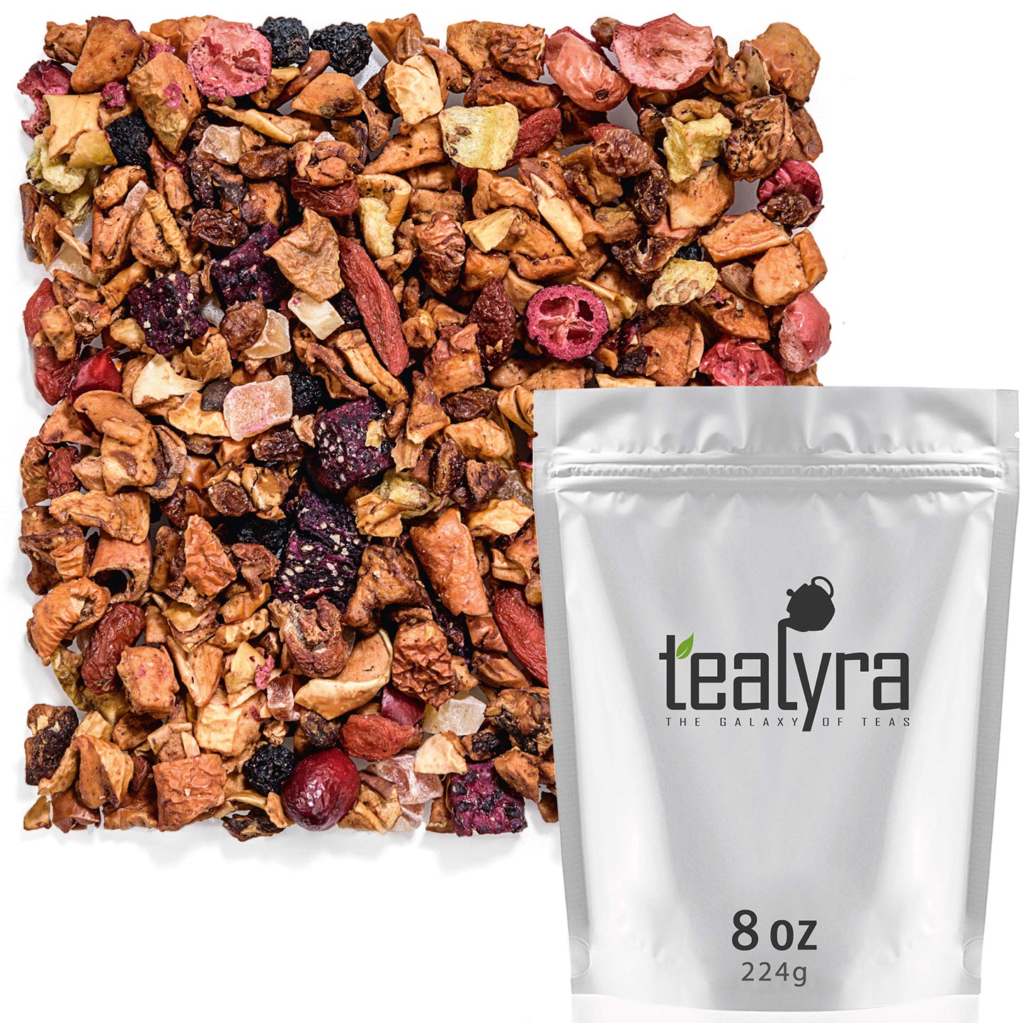 Tealyra Fruity Herbal Loose Leaf Tea - Tropical Harvest - Caffeine Free - 8oz/224g