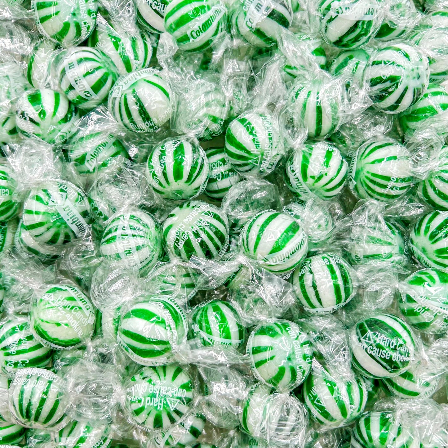 Jumbo Spearmint Balls | 1 Pound Bag | Refreshing Spearmint Hard Candy | Individually Wrapped Christmas Candy for Buffets & Office Bowls | Mint Nostalgic 