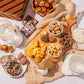 Holiday Chocolate Gift Basket– Thanksgiving Snack Box With Covered Pretzels, Oreos, Nuts & Sweets – Gourmet Food Gift Tin For Christmas, Families, Men, Women, Clients- Bonnie And Pop