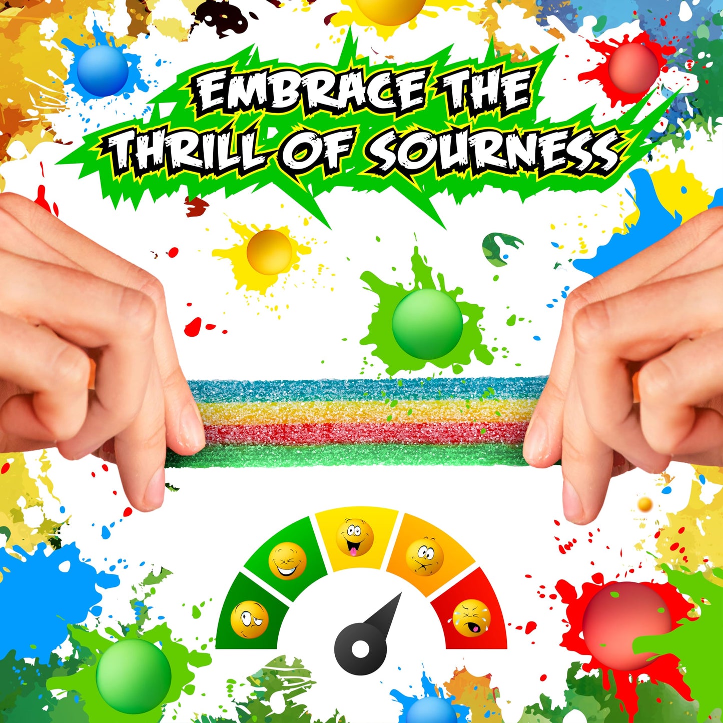 Sourzap Sour Belts | 8-Ounce Pack | Gummy Candy | Assorted Fruit Flavors