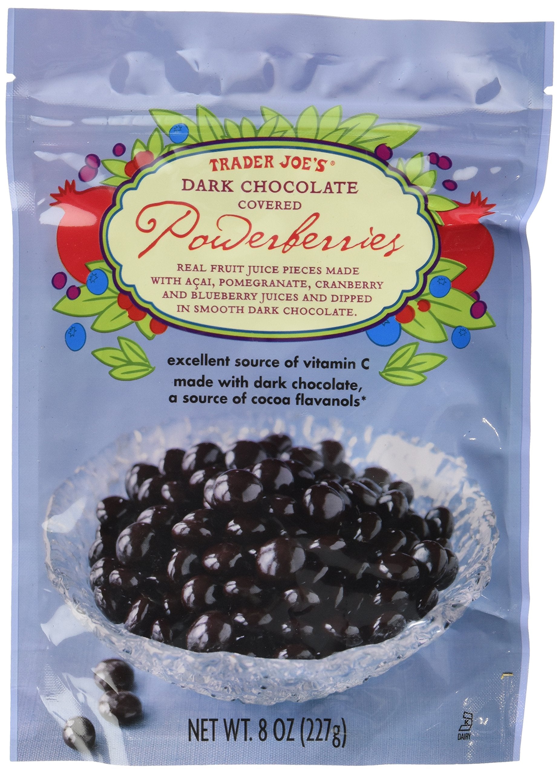 Trader Joe'S Dark Chocolate Covered Powerberries...8 Oz. Bag