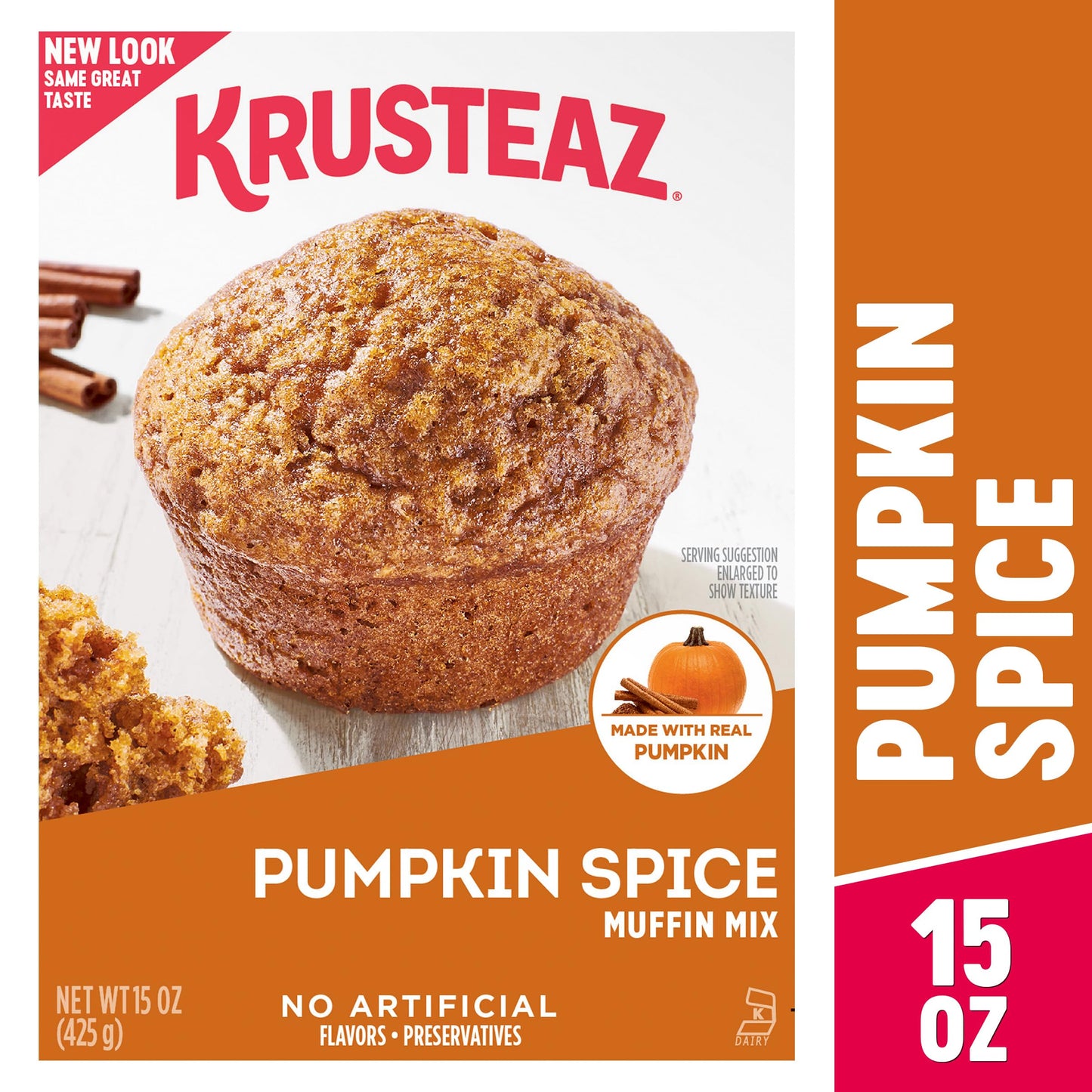 Krusteaz Pumpkin Spice Muffin Mix 15 Ounce (Pack of 6)