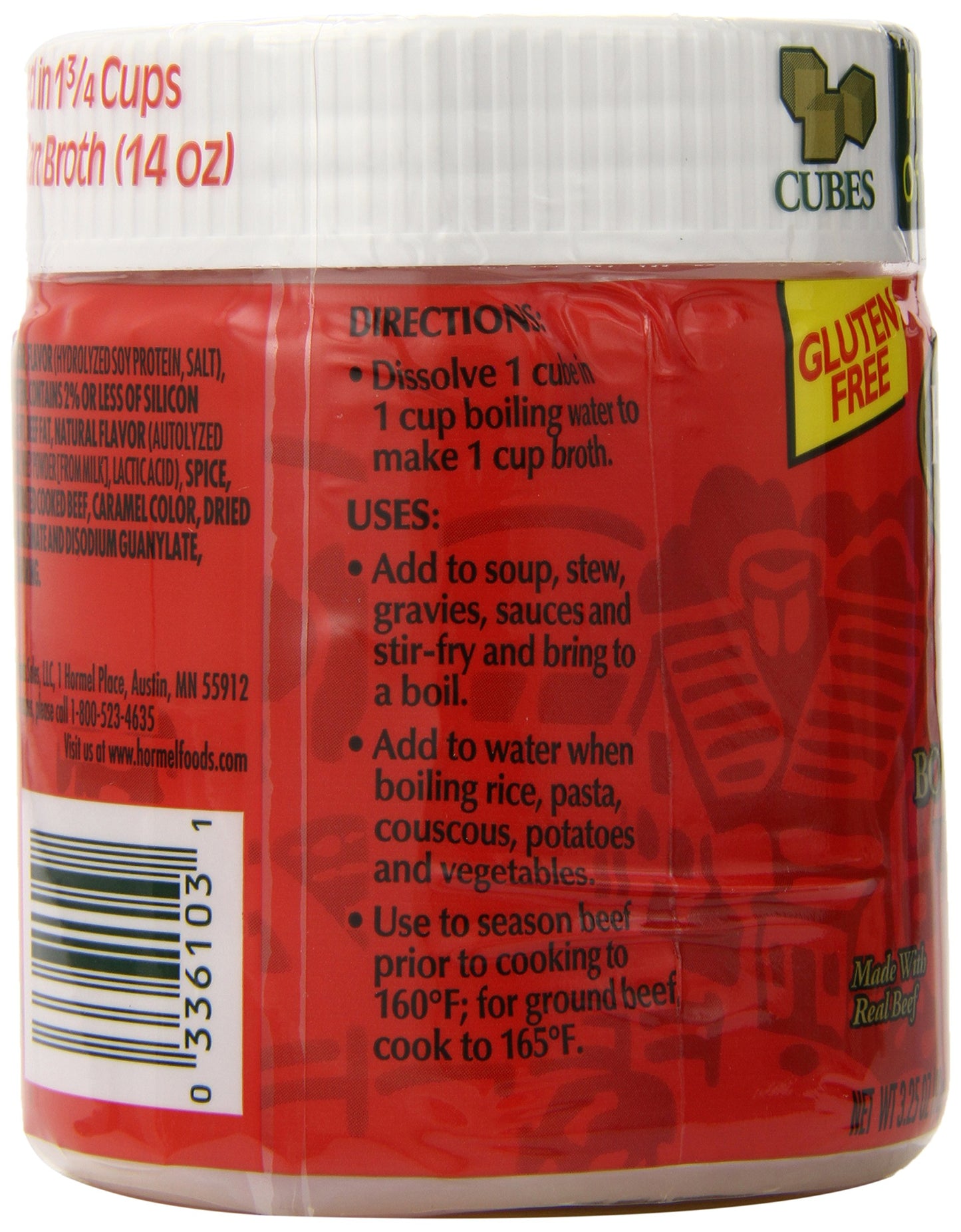 Herbox Bouillon Cubes Beef 25 cubes, 3.2500-ounces (Pack of6)