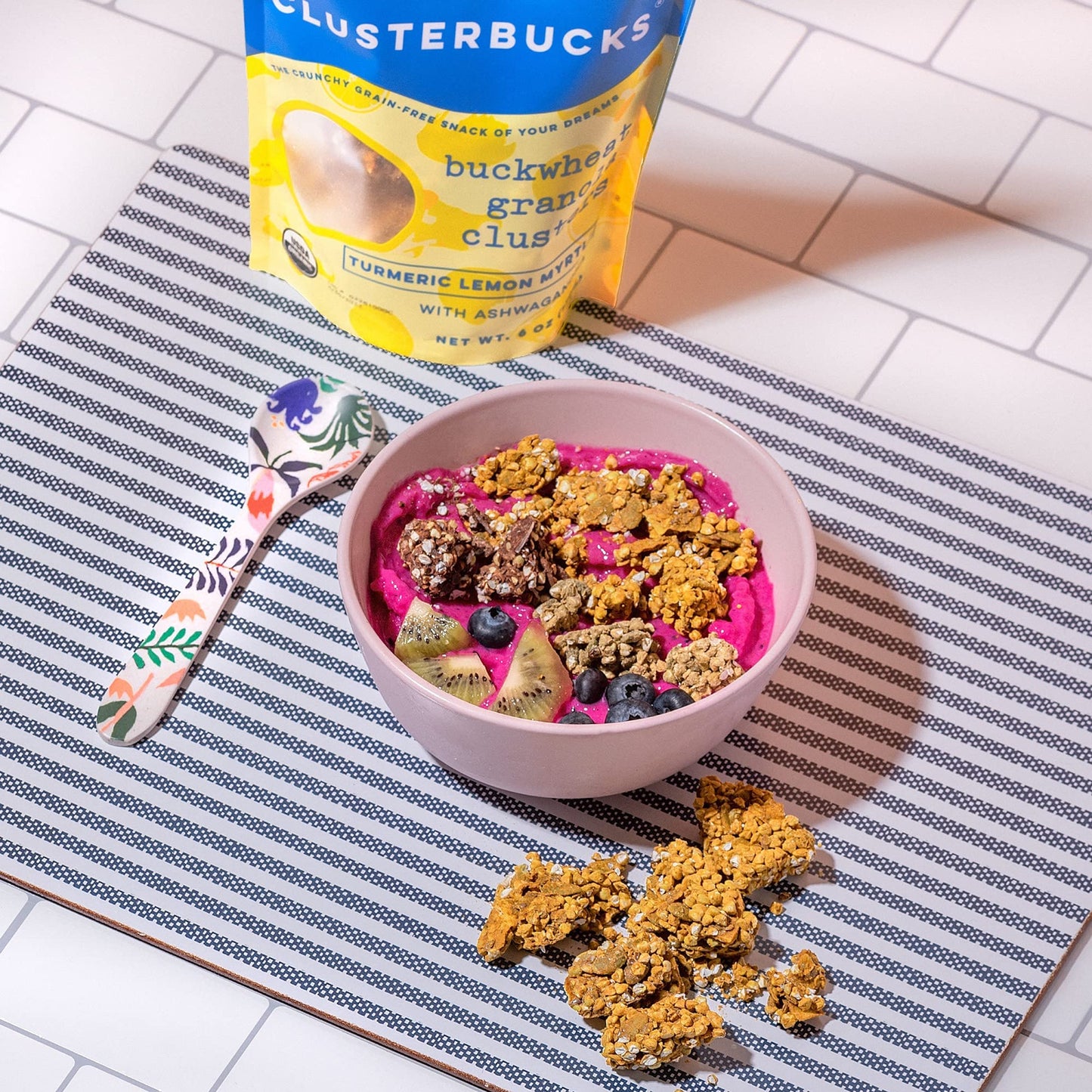 Lil Bucks Clusterbucks Grain-Free Superfood Clusters Made With Sprouted Buckwheat And Adaptogens, Gluten Free Snack (Golden Chai