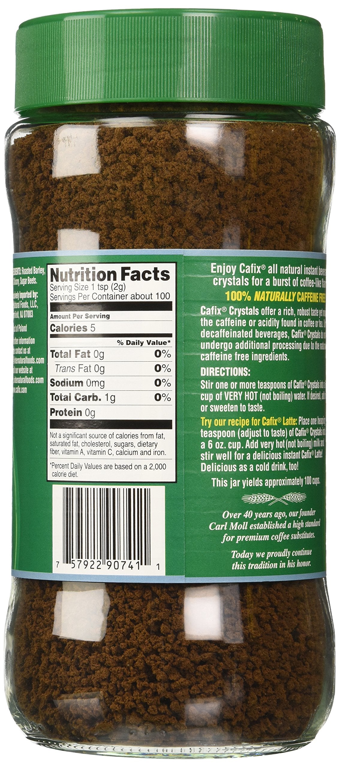 Cafix Coffee Substitute Crystals, 7.05 Ounces, Model SPK-183814