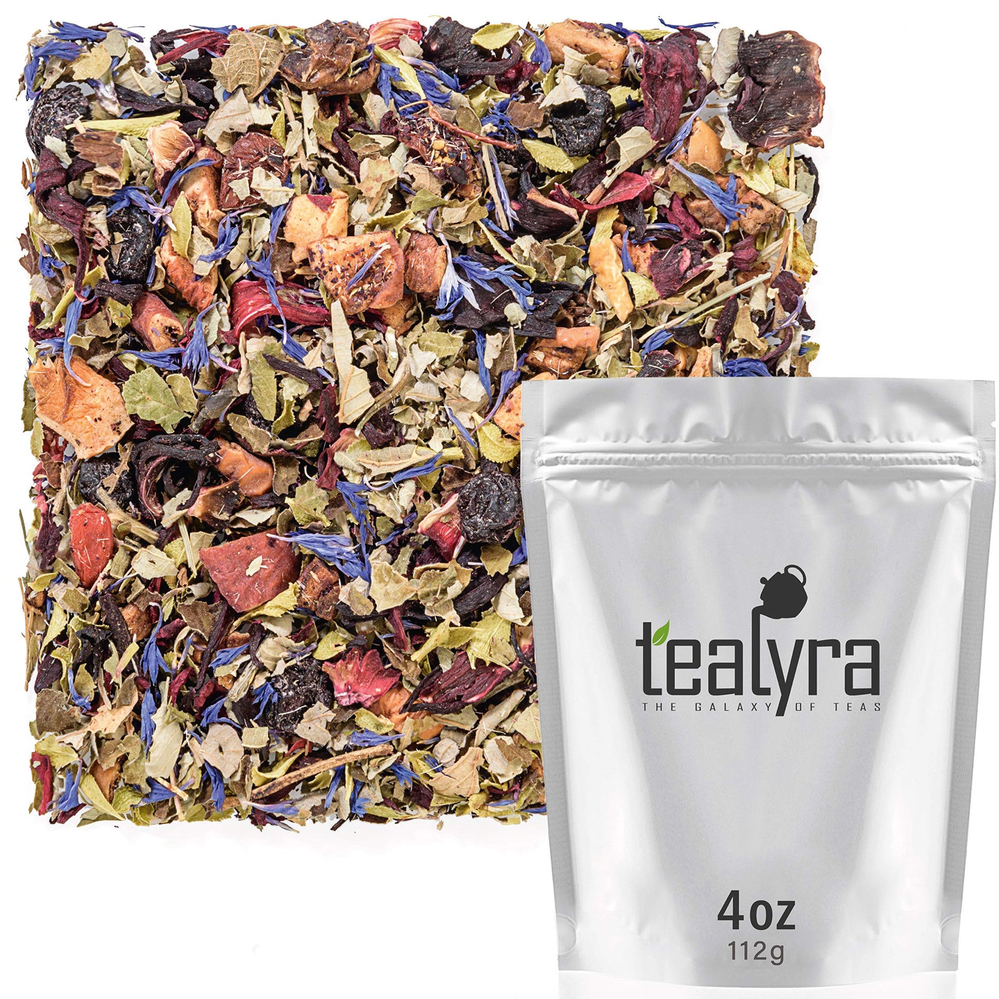 Tealyra Loose Leaf Tea - Scandinavian Wild Berry, Caffeine-Free - 4 Ounce