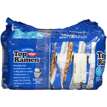 Nissin Top Ramen Dry Soup Oriental 6Pk, 18 Ounce
