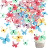 72PCS Butterfly Edible Cupcake Toppers Butterfly Cake Decoration Edible Butterfly Cupcake Picks for Butterfly Theme Baby Shower 