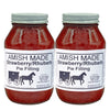 Amish Pie Filling Strawberry/Rhubarb And Topping - Two 32 Oz Jars