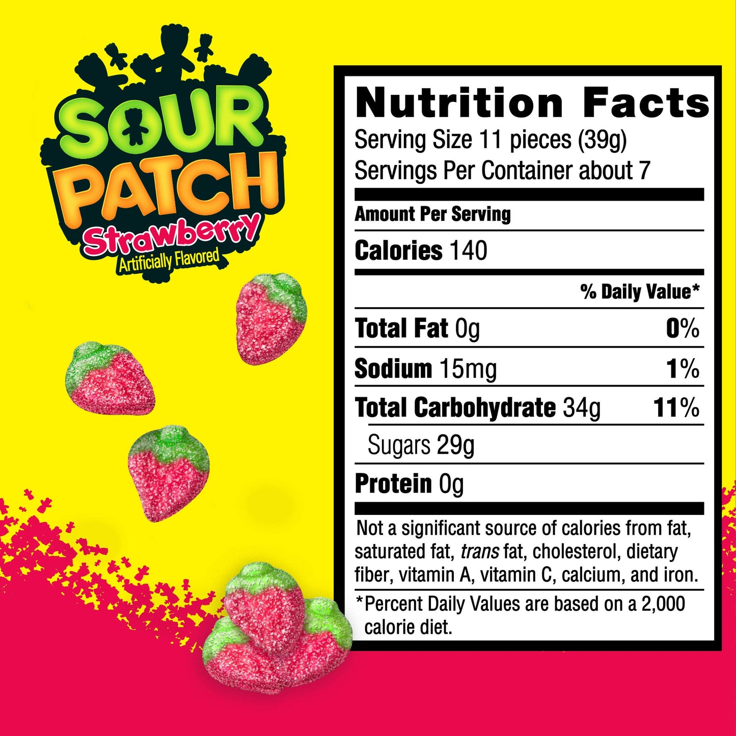 Sour Patch Kids Strawberry Soft & Chewy Candy, 10 Oz
