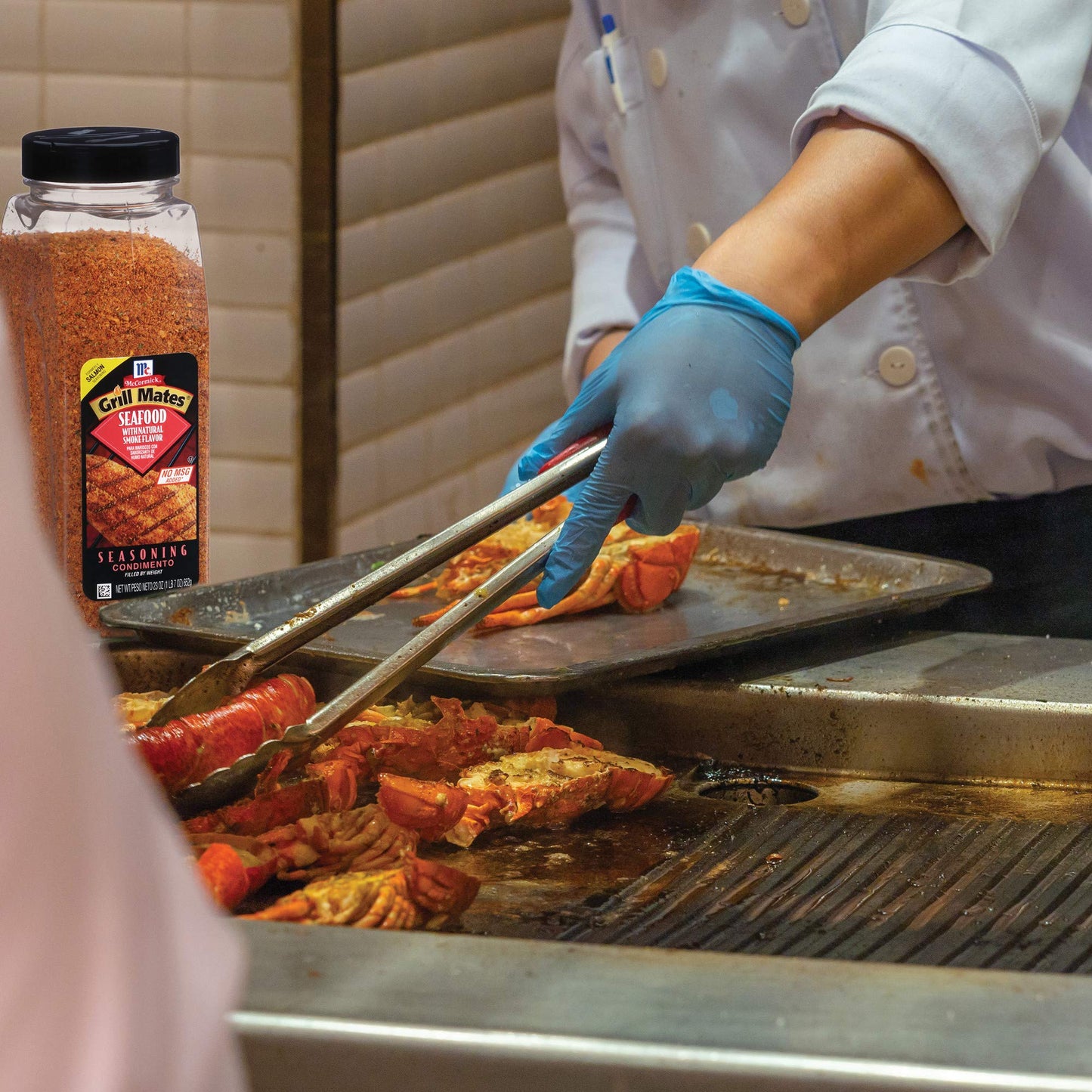 McCormick Grill Mates Seafood Seasoning, 23 oz - Flavor Enhancer for Seafood, Beef, Poultry & Vegetables, Brown